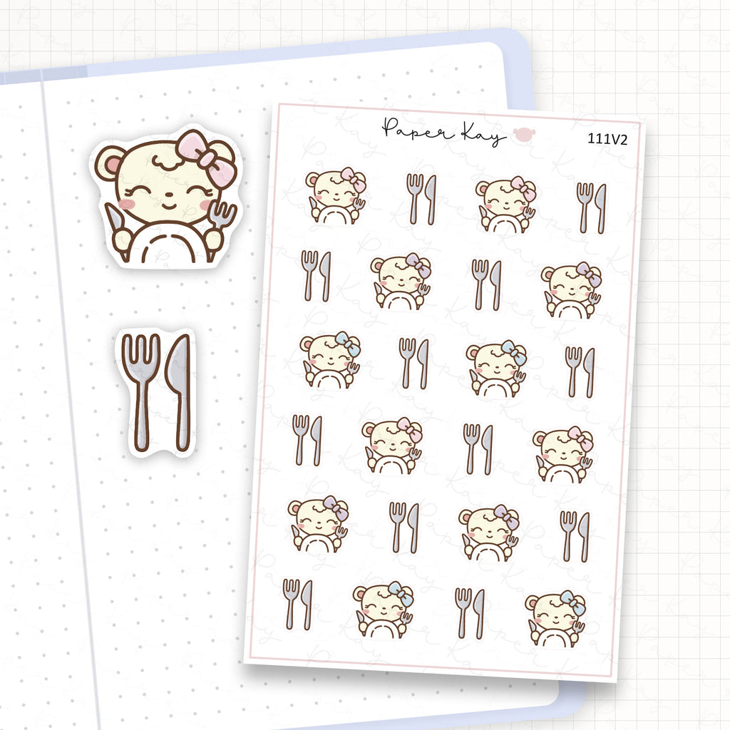 Zoomed in image of the doodles from a character planner sticker sheet.