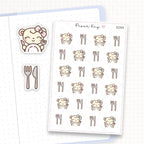 Zoomed in image of the doodles from a character planner sticker sheet.