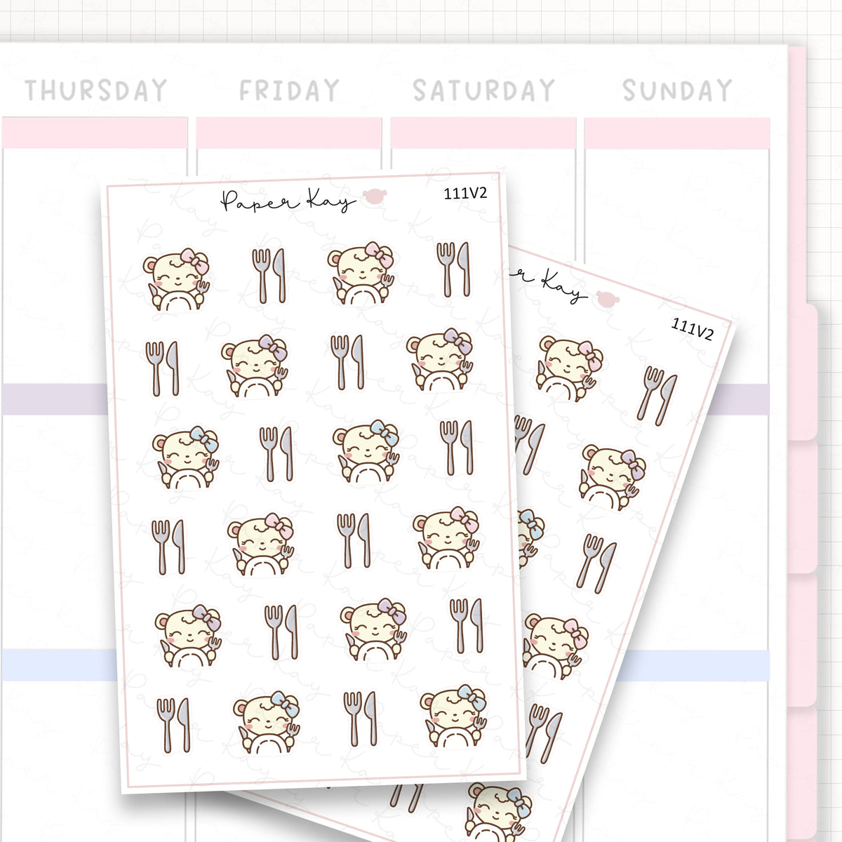 Sticker sheet product measurement.