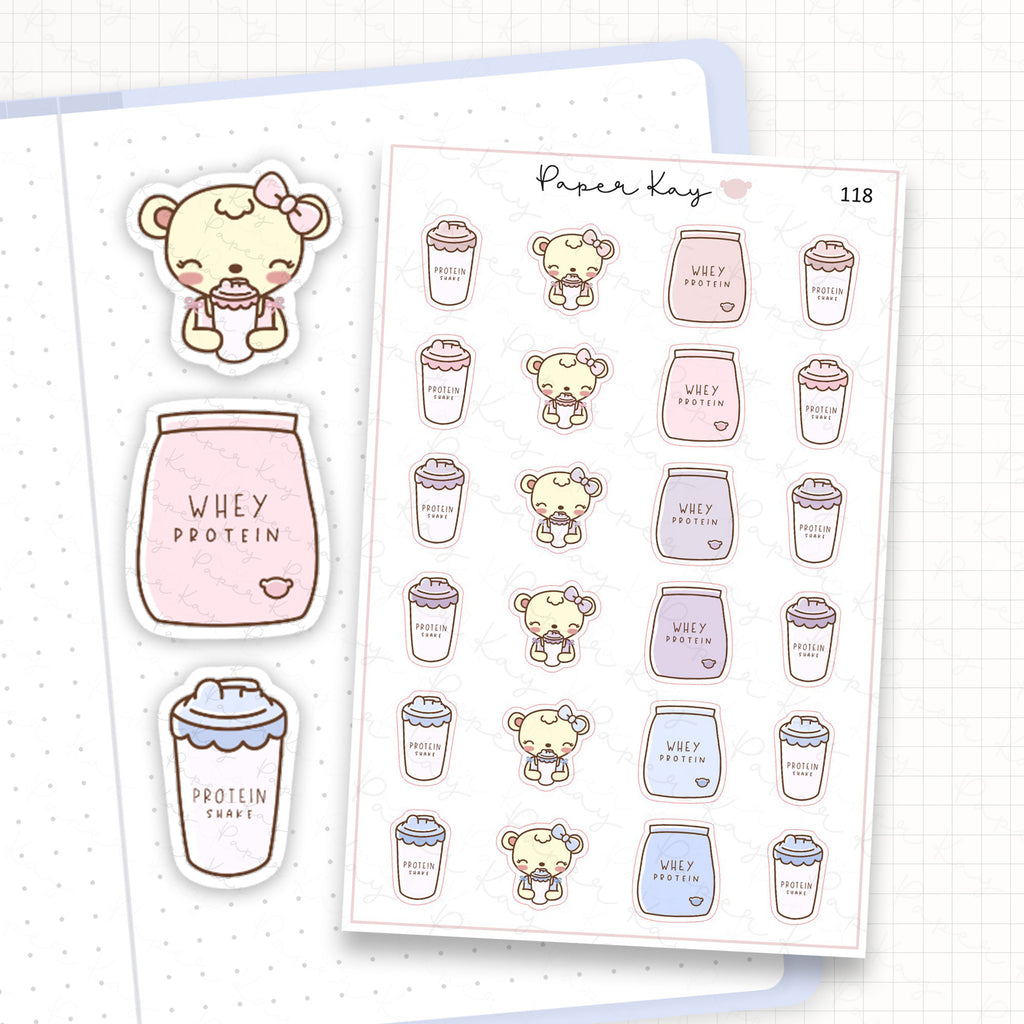 Protein Shake Sticker Sheet