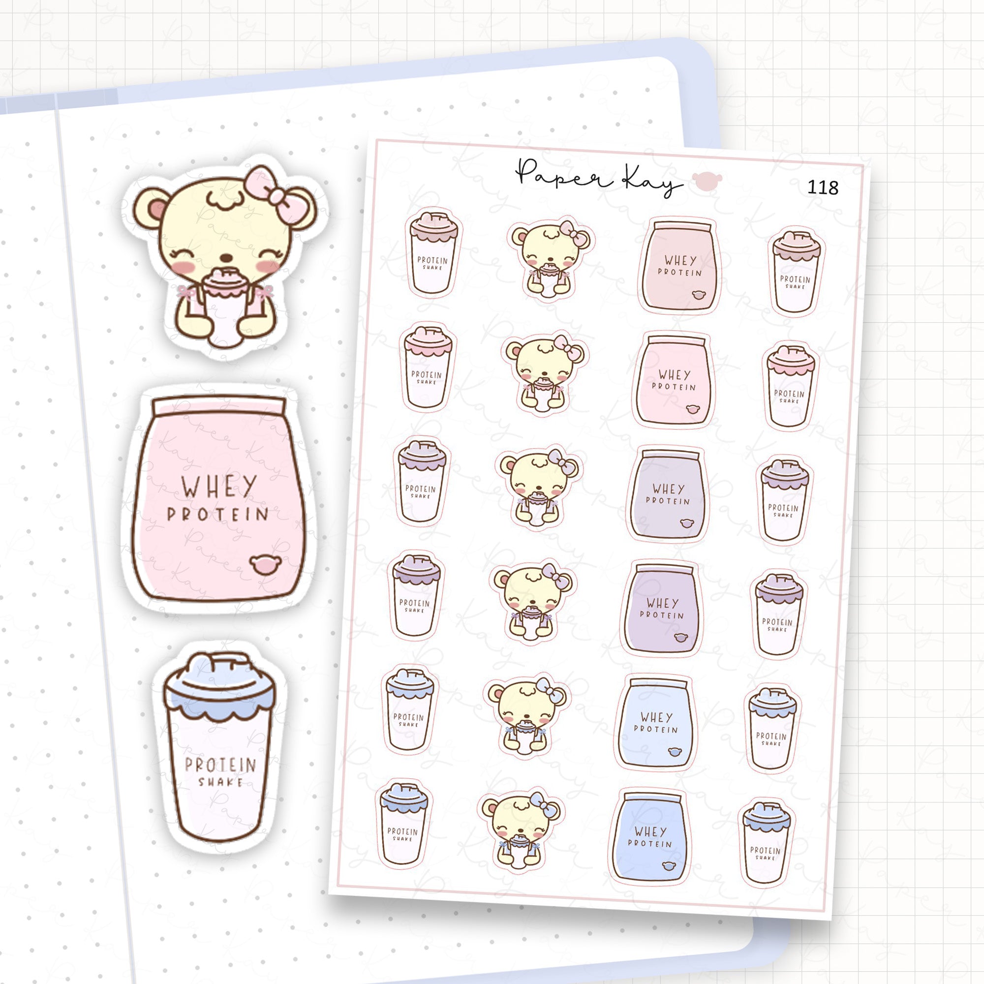 Protein Shake Sticker Sheet