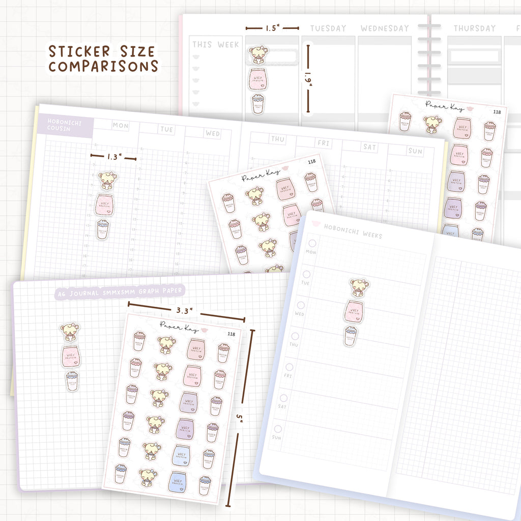 Protein Shake Sticker Sheet