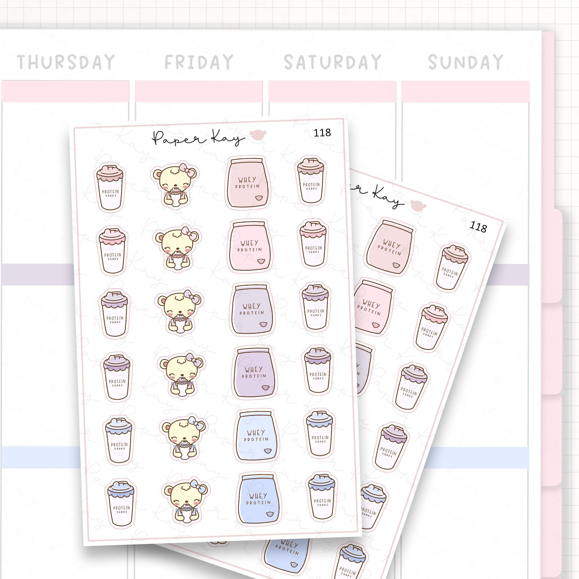 Protein Shake Sticker Sheet