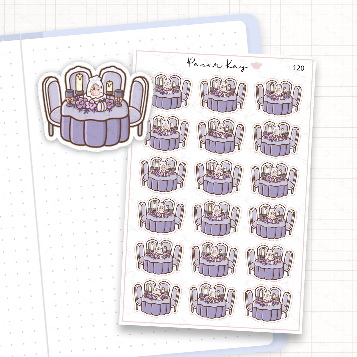 Zoomed in image of the doodles from a character planner sticker sheet.
