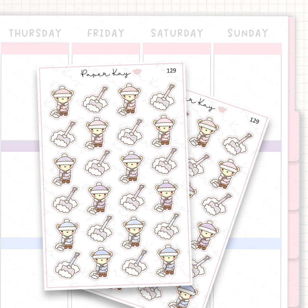 Snow Shovel Sticker Sheet