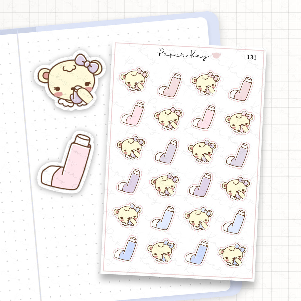Inhaler / Asthma Tracker Sticker Sheet