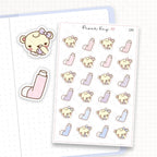 Inhaler / Asthma Tracker Sticker Sheet