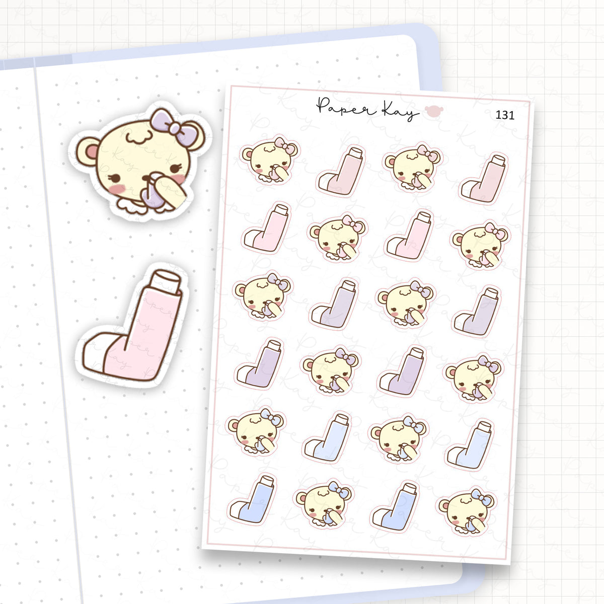 Inhaler / Asthma Tracker Sticker Sheet