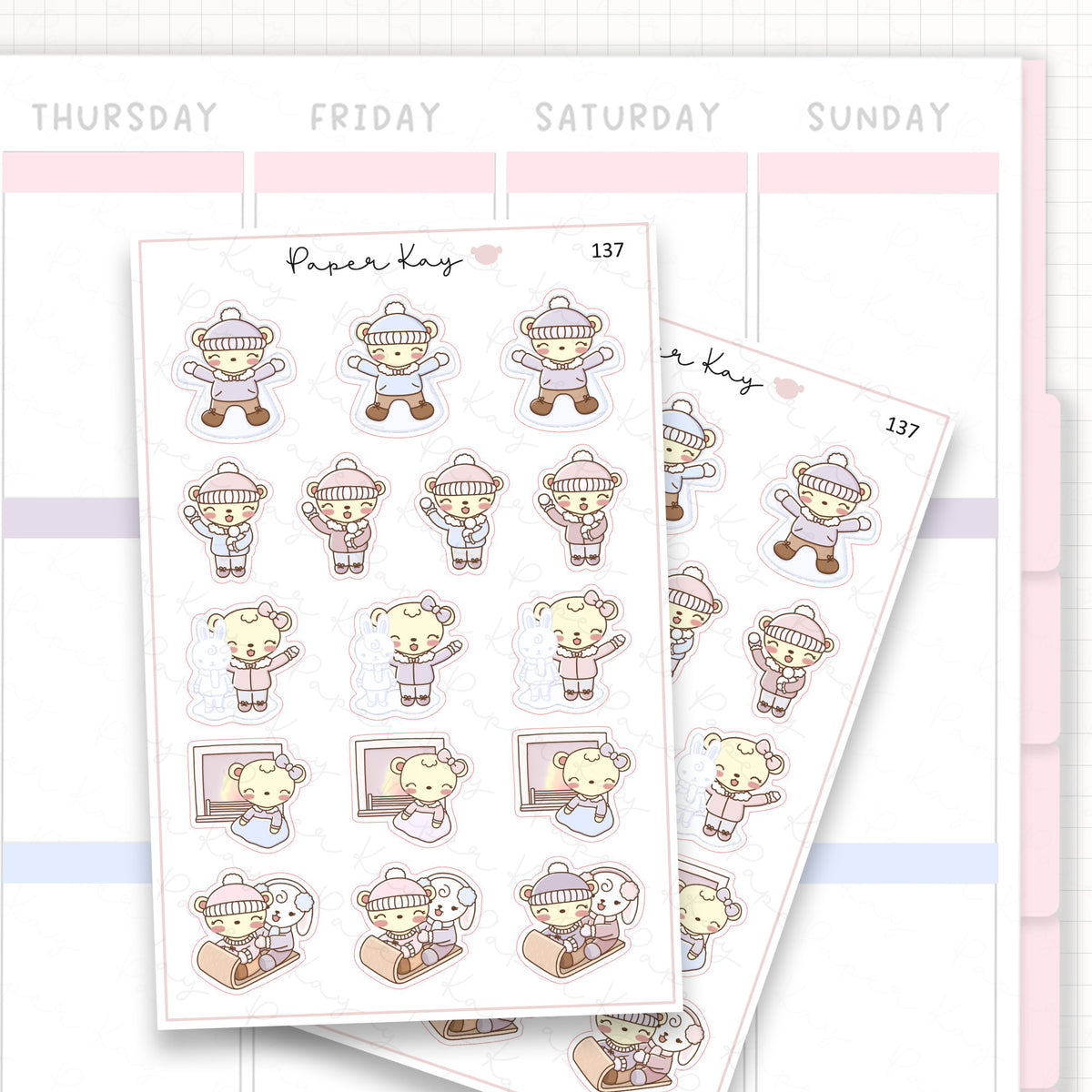 Fun in the Snow Sticker Sheet