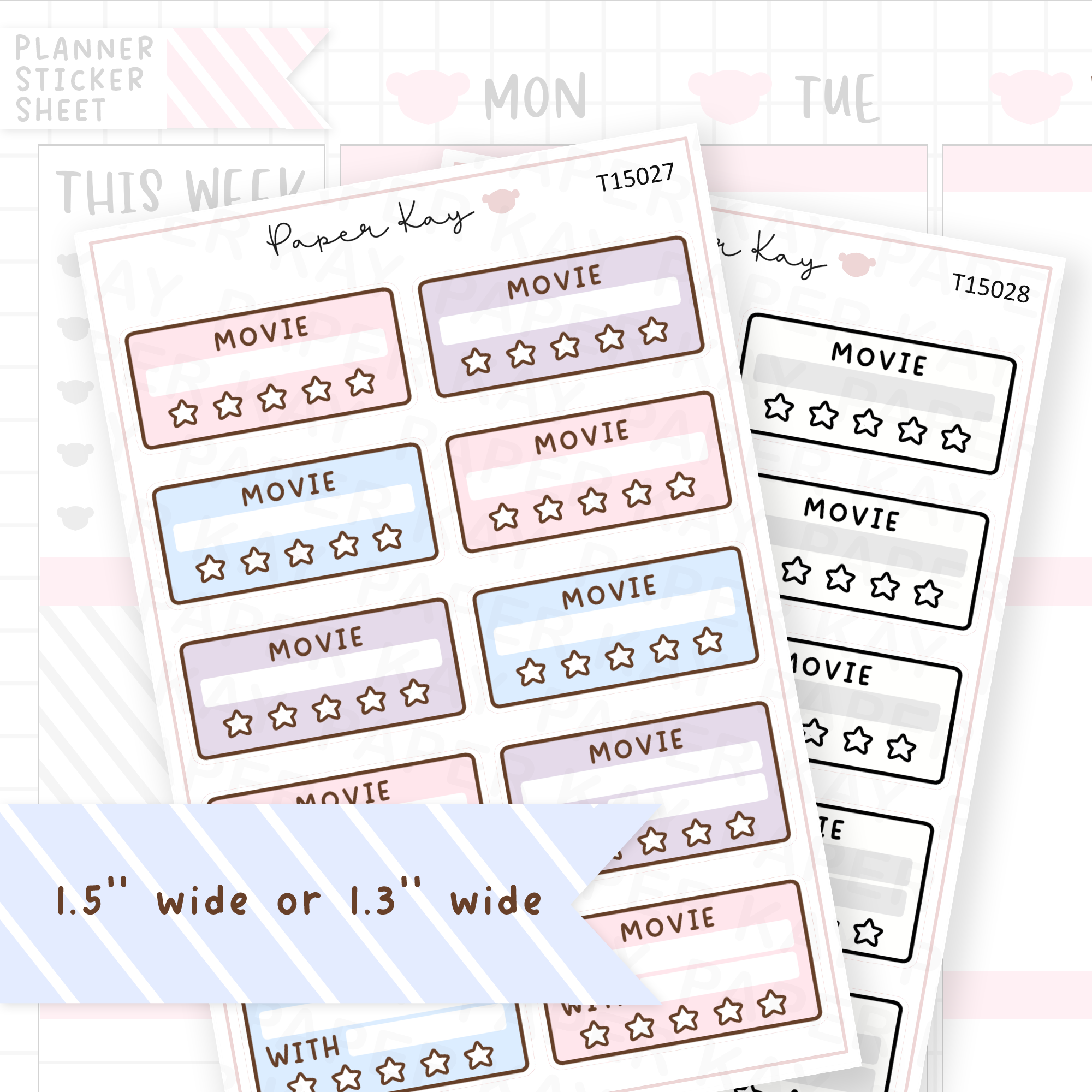 Movie Rating Tracker Sticker Sheet