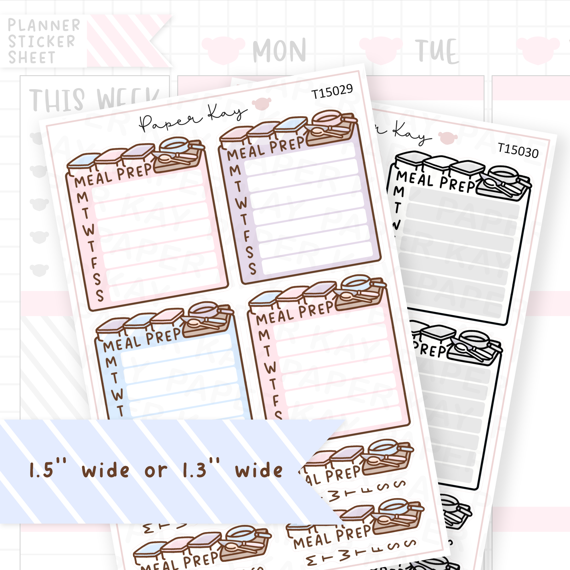 Meal Prep Tracker Sticker Sheet