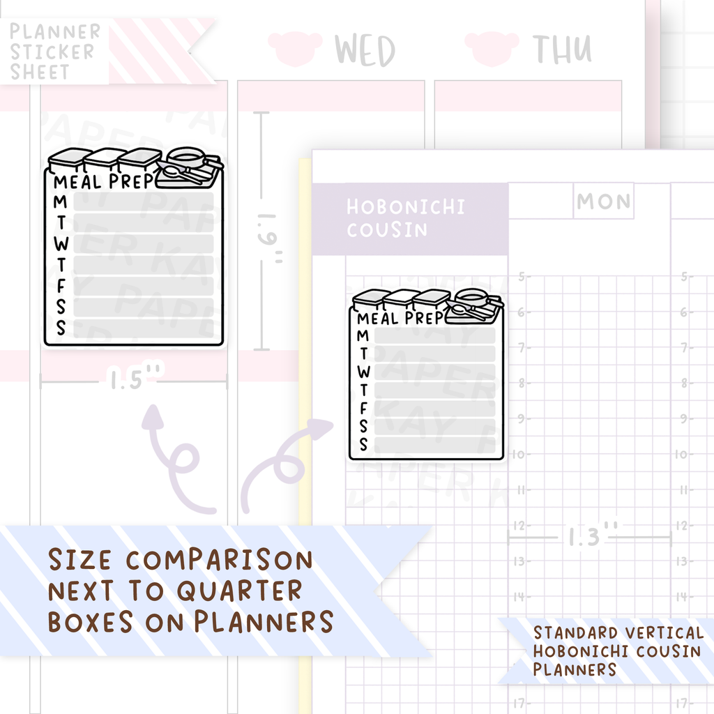 Meal Prep Tracker Sticker Sheet