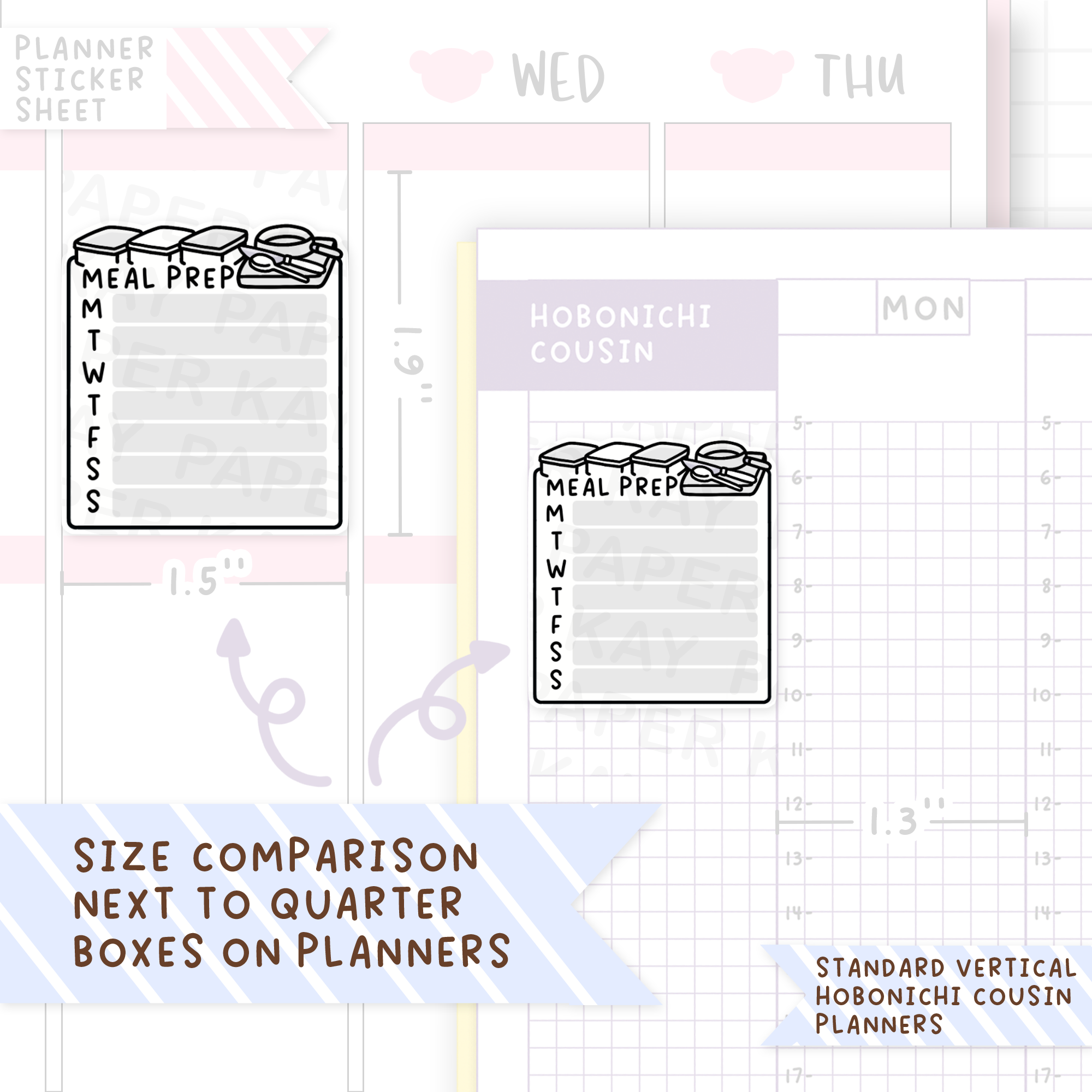 Meal Prep Tracker Sticker Sheet