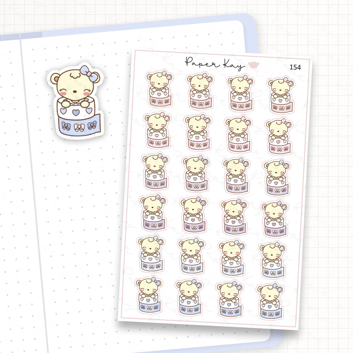 Dot the Bear Washi Sticker Sheet