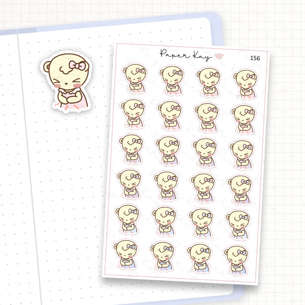 Cramp / Stomach Ache Sticker Sheet