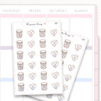 Sticker sheet product measurement.