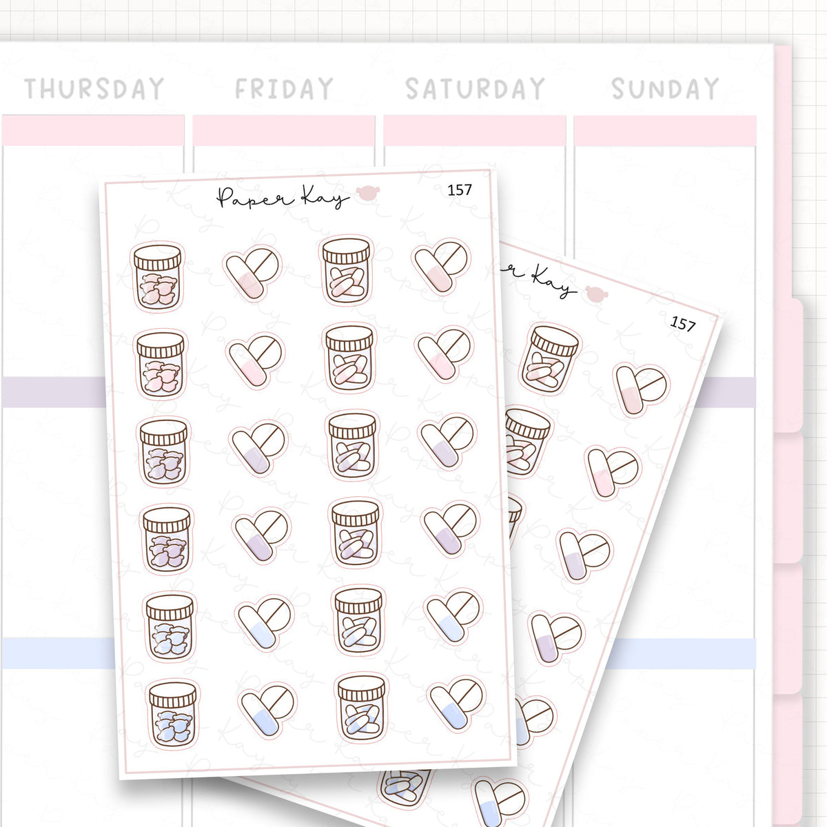 Sticker sheet product measurement.