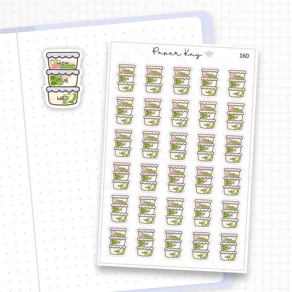 Meal Prep Sticker Sheet