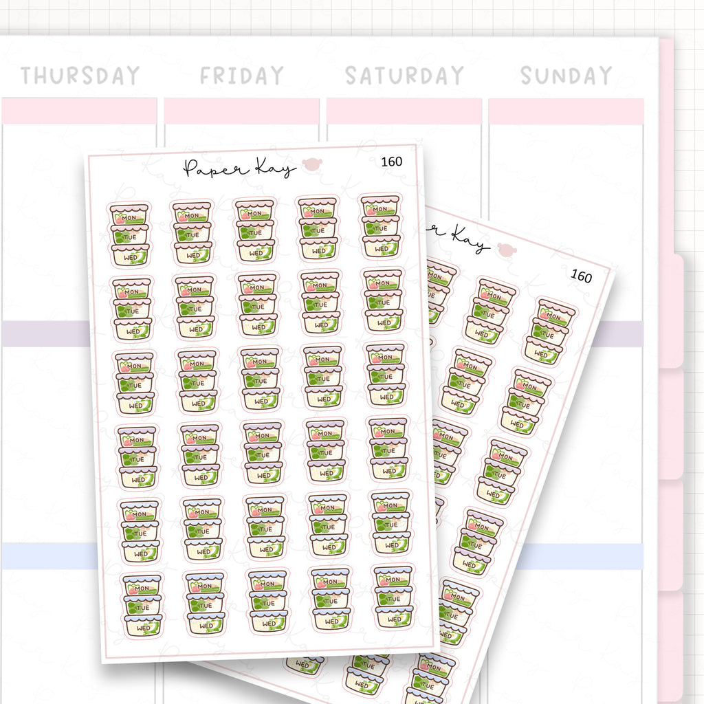 Meal Prep Sticker Sheet