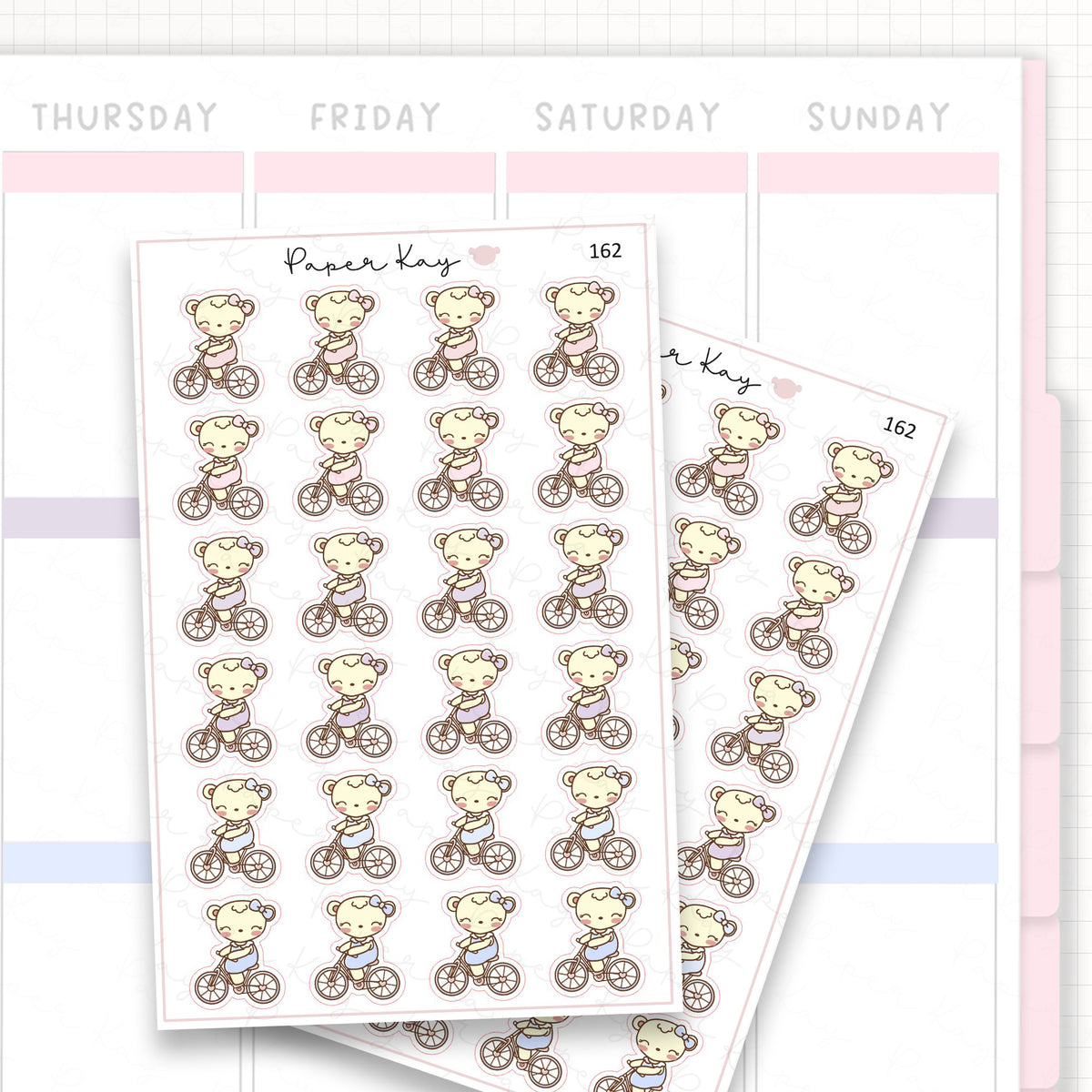 Riding Bike Sticker Sheet