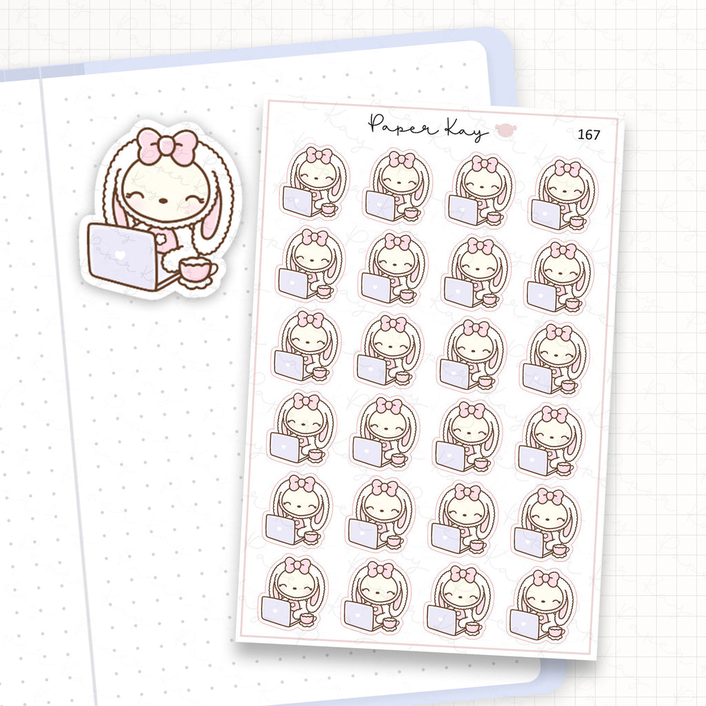 Planner Bunny - Laptop/Work Sticker Sheet