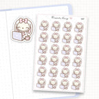 Planner Bunny - Laptop/Work Sticker Sheet