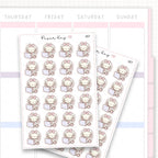 Planner Bunny - Laptop/Work Sticker Sheet