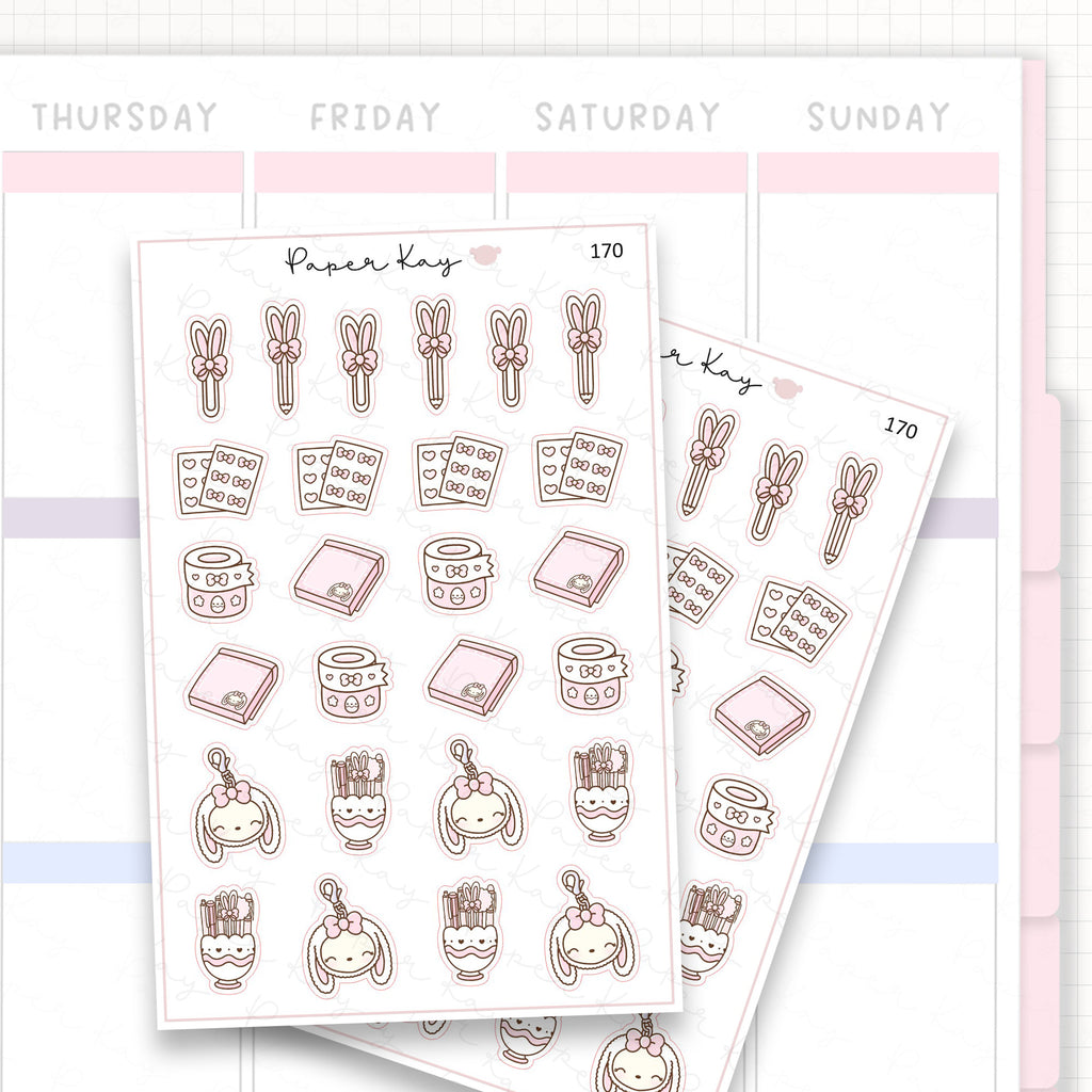Sticker sheet product measurement.