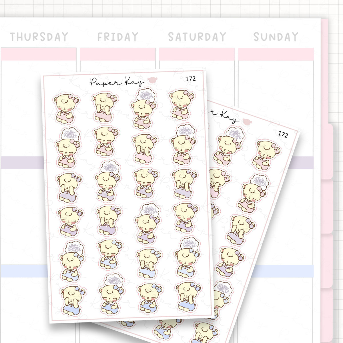 Confused/Stressed/Brain Fog Sticker Sheet