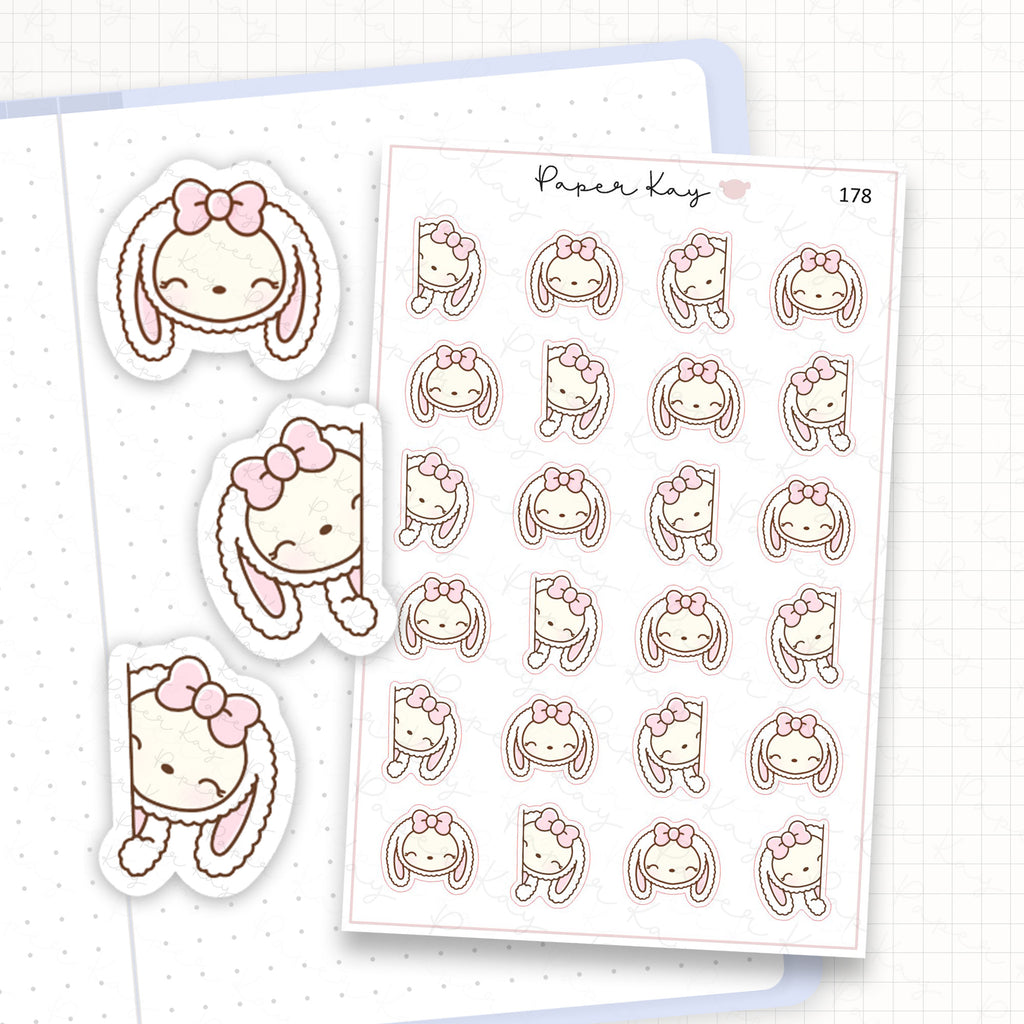 Planner Bunny - Peek-a-boo Sticker Sheet