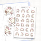 Planner Bunny - Peek-a-boo Sticker Sheet