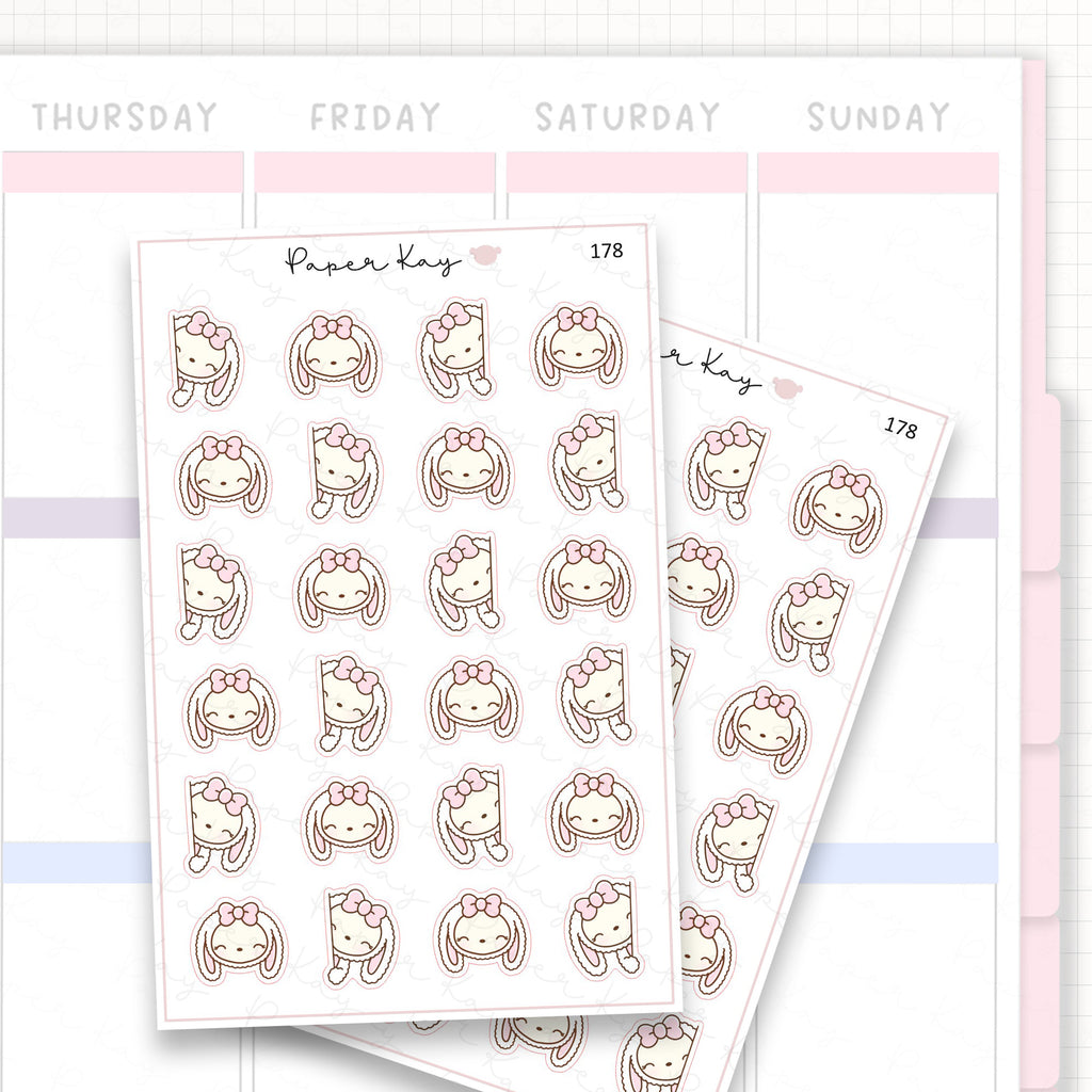 Planner Bunny - Peek-a-boo Sticker Sheet