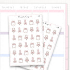 Sticker sheet product measurement.