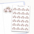 Planner Bunny - Car/Travel Sticker Sheet