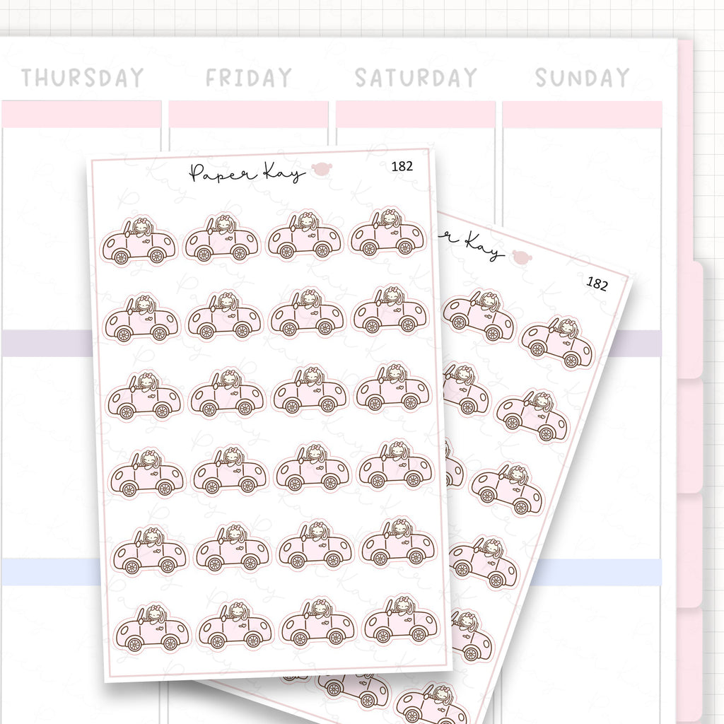 Planner Bunny - Car/Travel Sticker Sheet