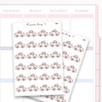 Planner Bunny - Car/Travel Sticker Sheet