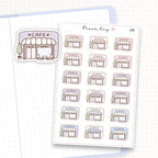 Zoomed in image of the doodles from a character planner sticker sheet.
