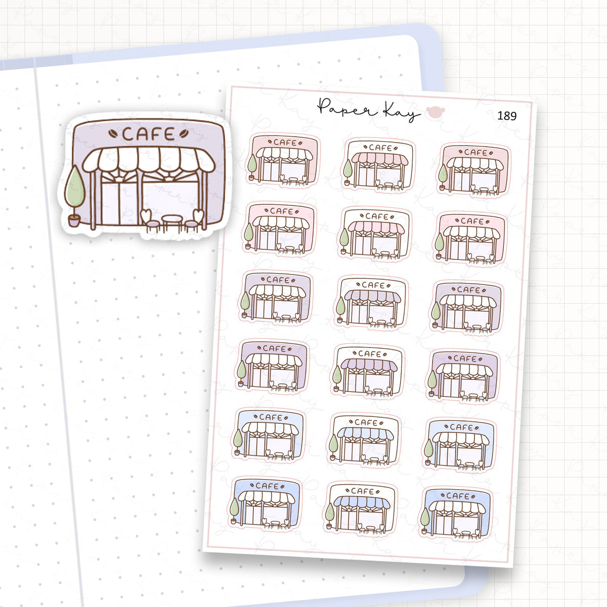 Zoomed in image of the doodles from a character planner sticker sheet.