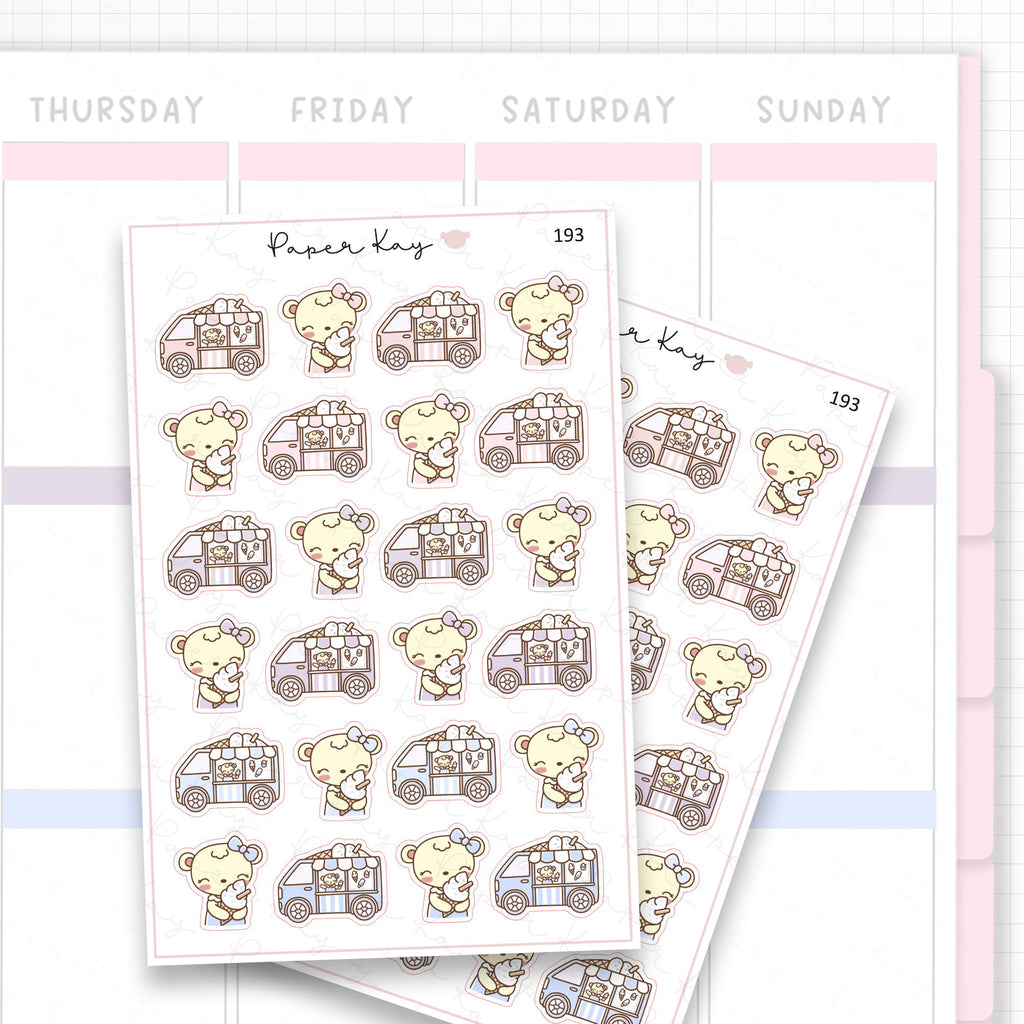 Ice Cream Van Sticker Sheet