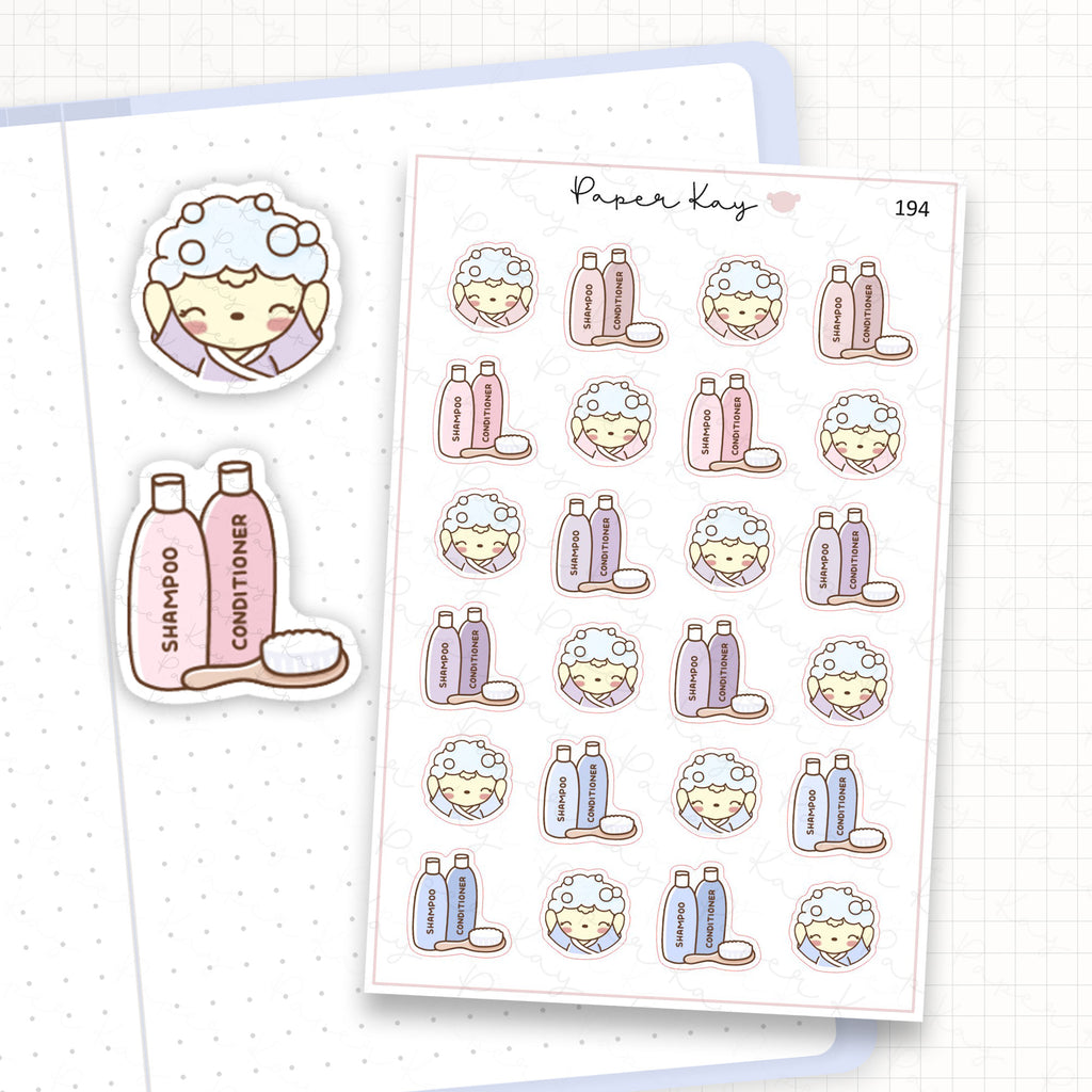 Hair Wash Sticker Sheet