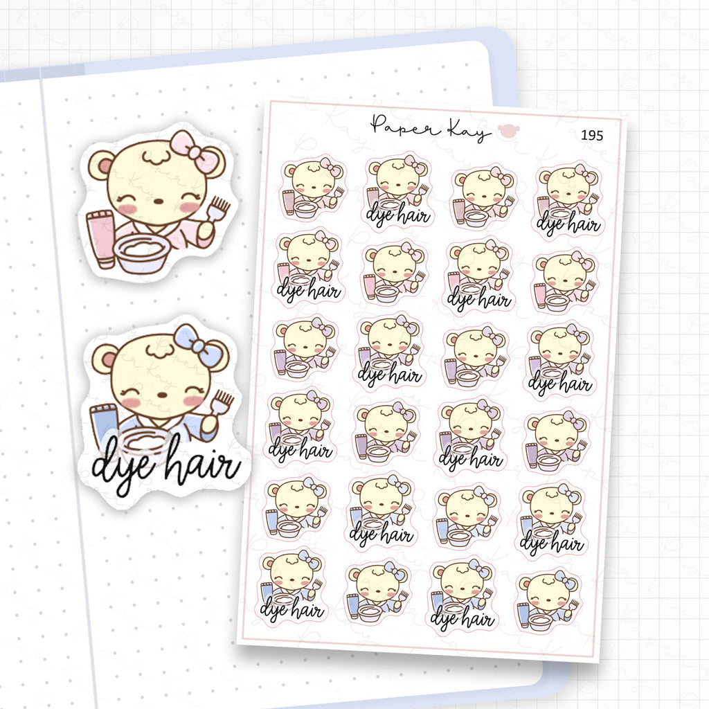 Dye Hair Sticker Sheet