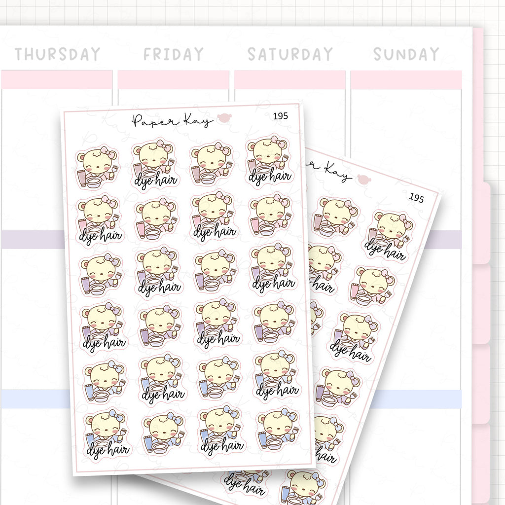 Dye Hair Sticker Sheet
