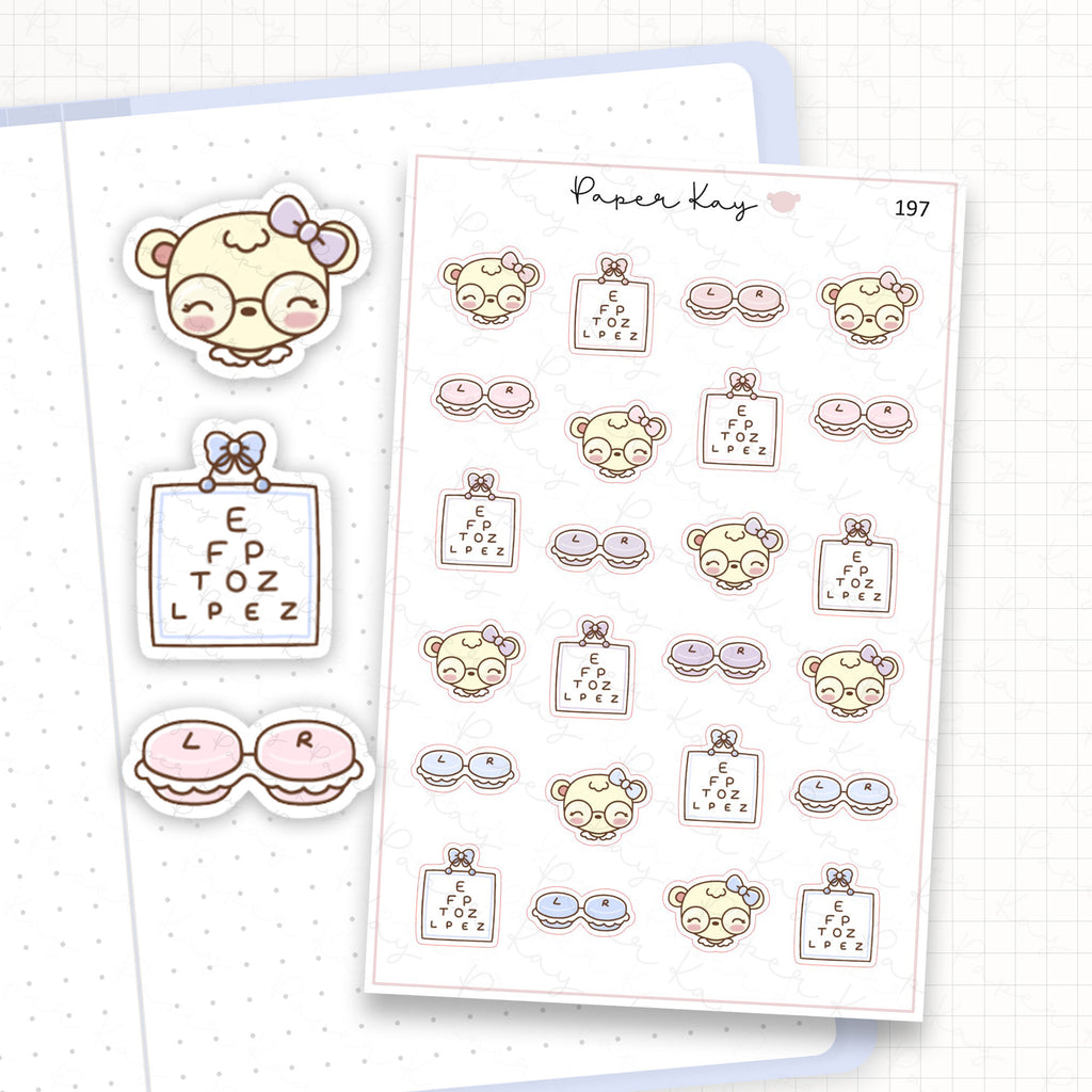 Opticians/Glasses/Contact Lenses Sticker Sheet