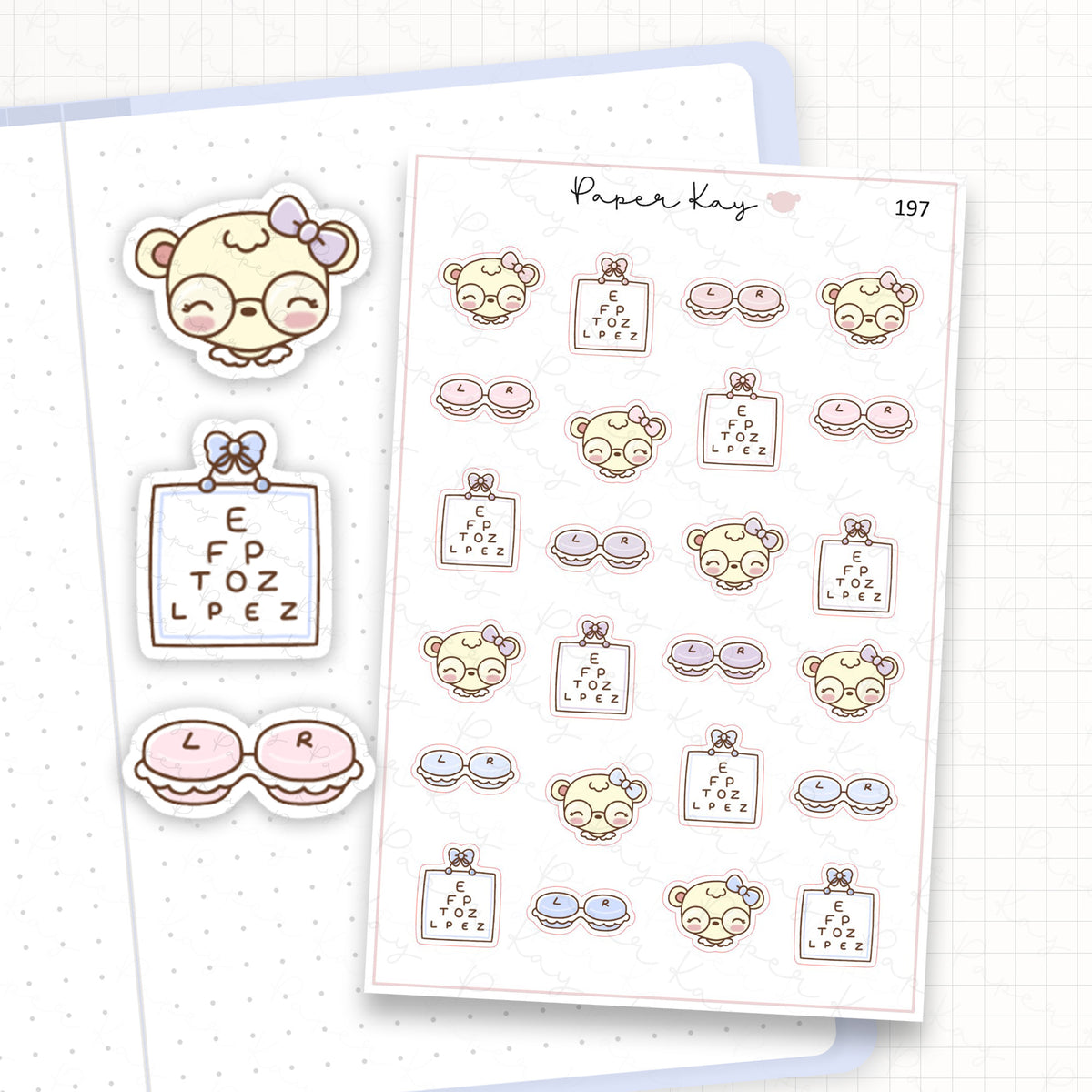 Opticians/Glasses/Contact Lenses Sticker Sheet