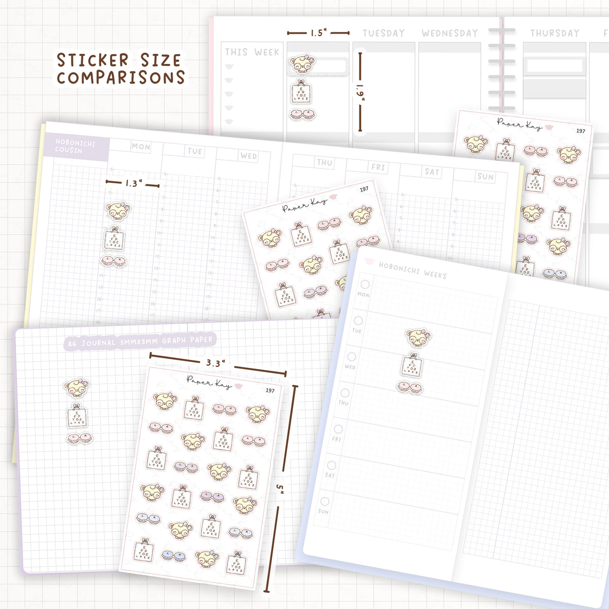 Opticians/Glasses/Contact Lenses Sticker Sheet