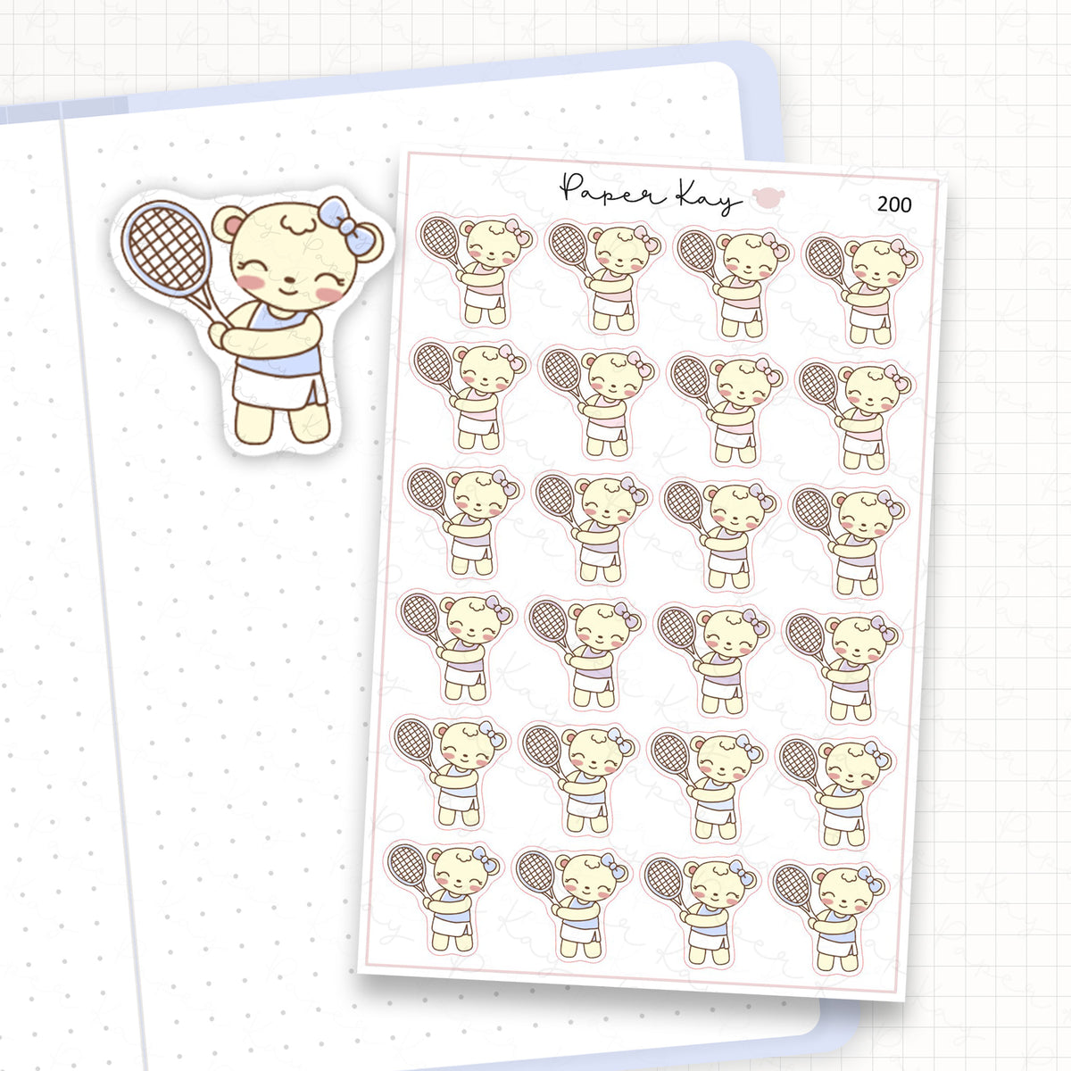 Tennis Sticker Sheet