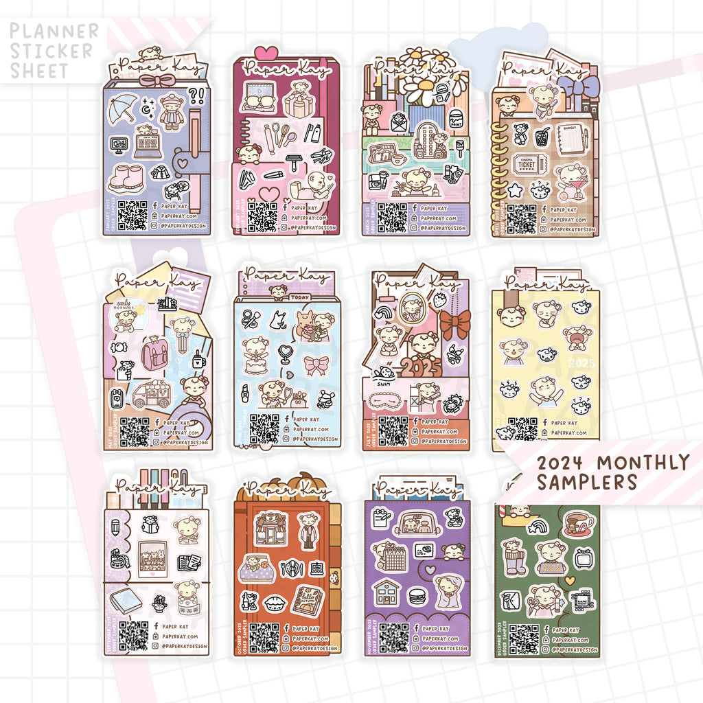2025 Monthly Sampler Stickers