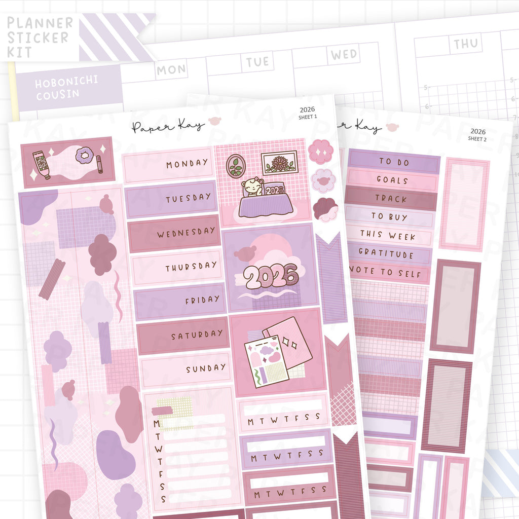 2026 Hobonichi Cousin Sticker Kit
