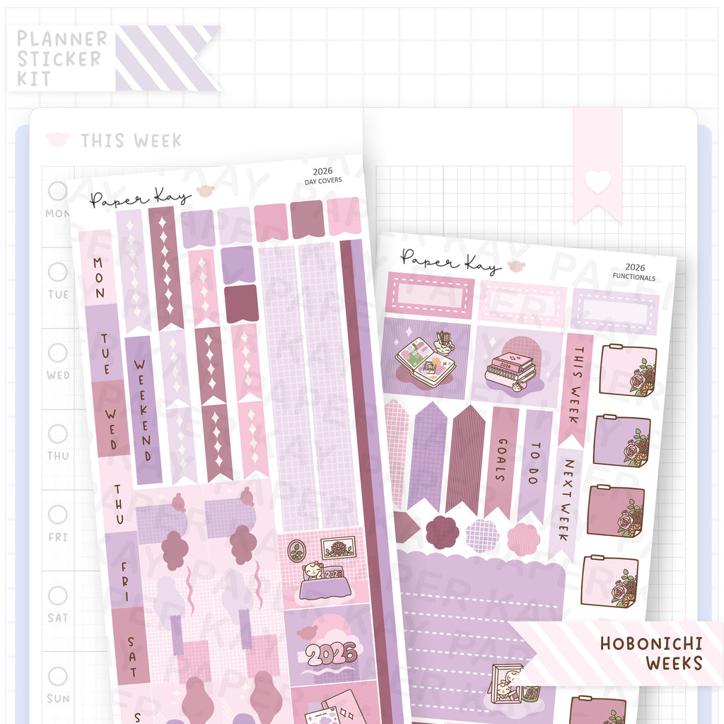 2026 Hobonichi Weeks Sticker Kit