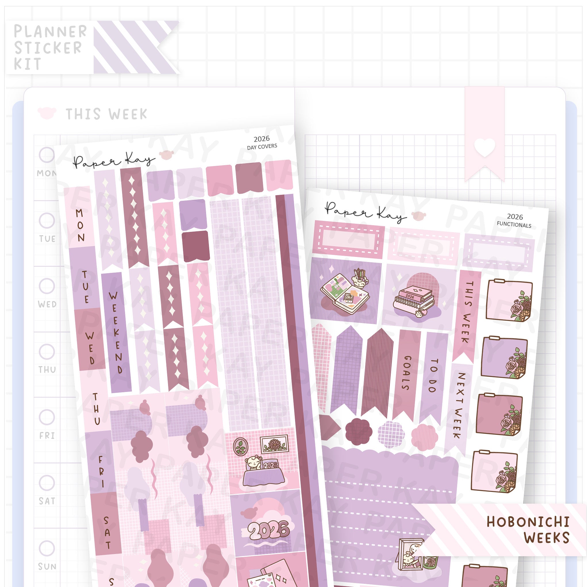 2026 Hobonichi Weeks Sticker Kit
